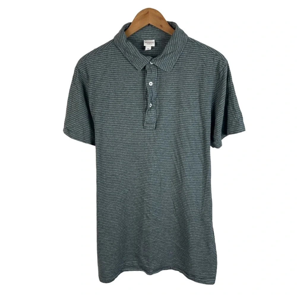 PO209 Mens MERONA Tailored Fit Striped Trendy Polo Shirt XL
